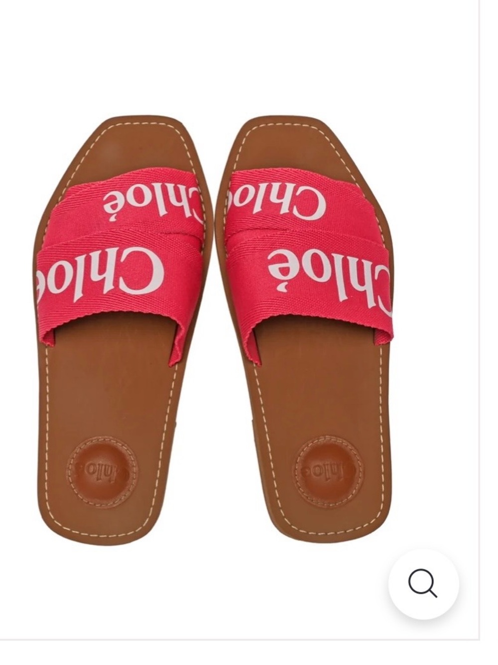 Chloe Pink Logo Slide Sandals - Picture 1 of 6
